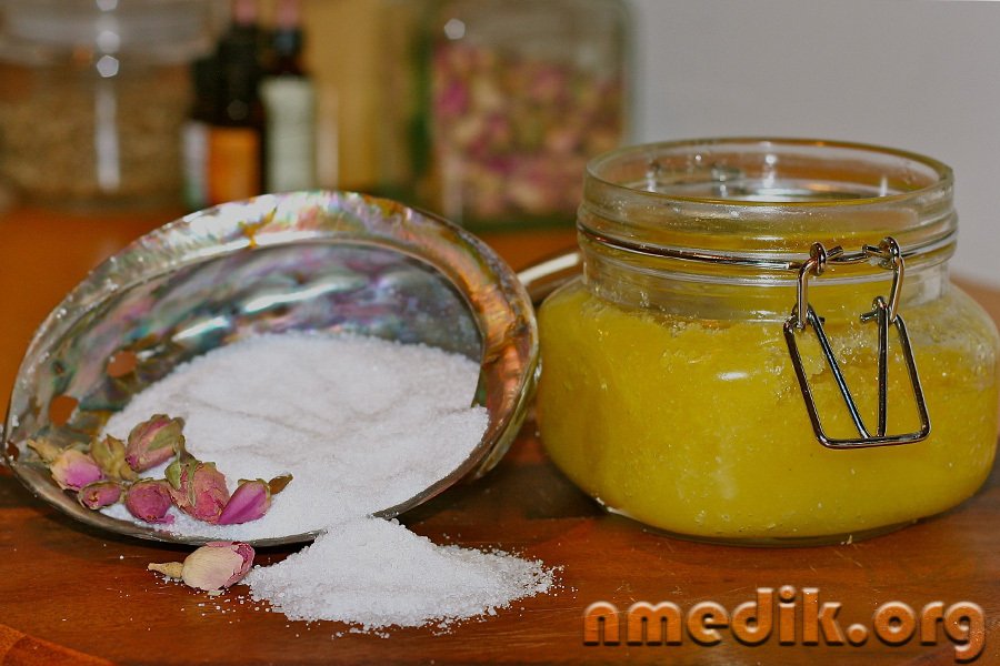 Мед и морская соль против целлюлита