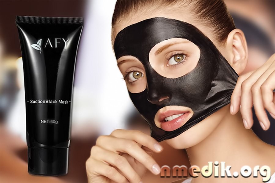 Черная маска для лица - от черных точек, прыщей и жирной кожи